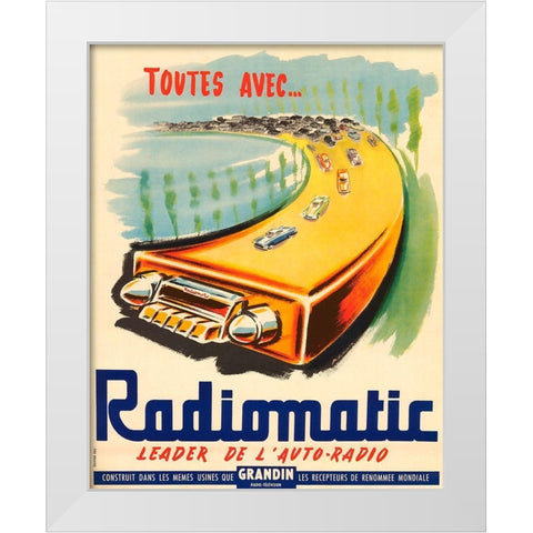 Radiomatic White Modern Wood Framed Art Print by Vintage Apple Collection