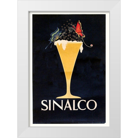 Sinalco White Modern Wood Framed Art Print by Vintage Apple Collection