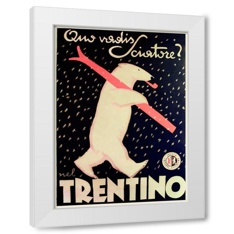 Trentino White Modern Wood Framed Art Print by Vintage Apple Collection