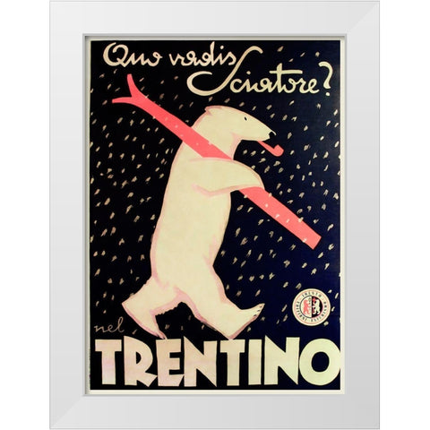Trentino White Modern Wood Framed Art Print by Vintage Apple Collection