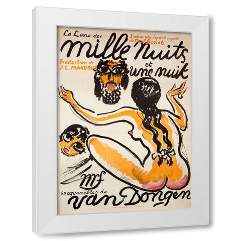 Van Dongen 1919 White Modern Wood Framed Art Print by Vintage Apple Collection