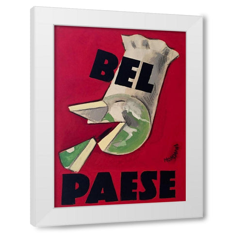 Bel Paese White Modern Wood Framed Art Print by Vintage Apple Collection