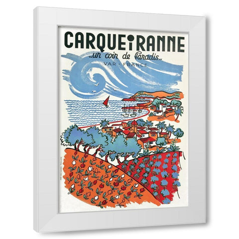 Carqueirann White Modern Wood Framed Art Print by Vintage Apple Collection