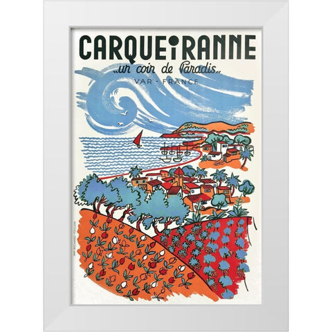Carqueirann White Modern Wood Framed Art Print by Vintage Apple Collection