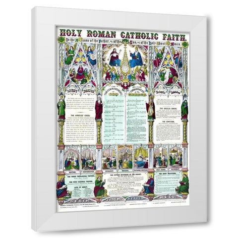 Holy Roman Catholic Church White Modern Wood Framed Art Print by Vintage Apple Collection