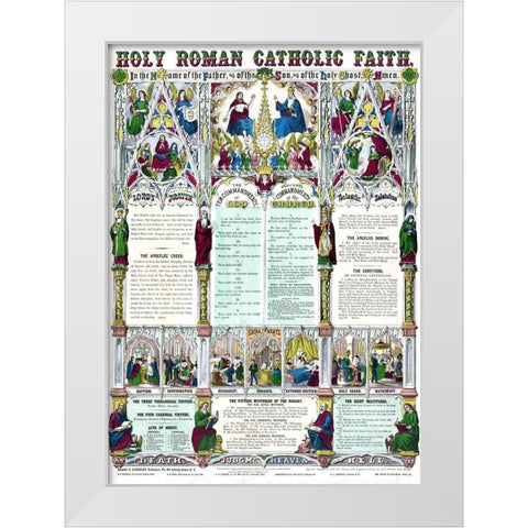 Holy Roman Catholic Church White Modern Wood Framed Art Print by Vintage Apple Collection