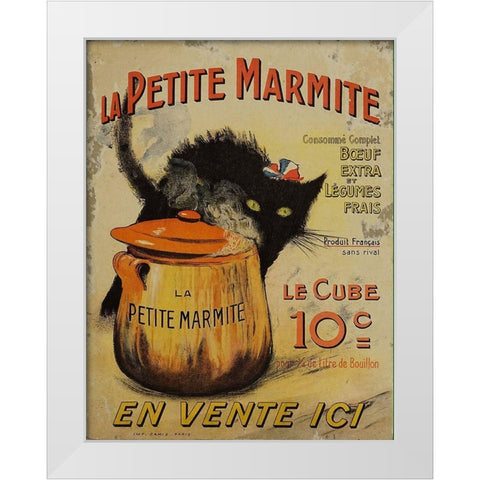 Marmite White Modern Wood Framed Art Print by Vintage Apple Collection