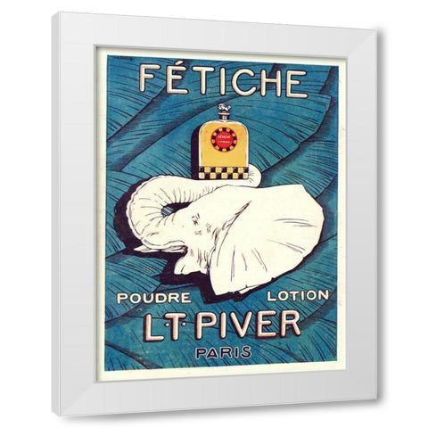 Perfume White Modern Wood Framed Art Print by Vintage Apple Collection
