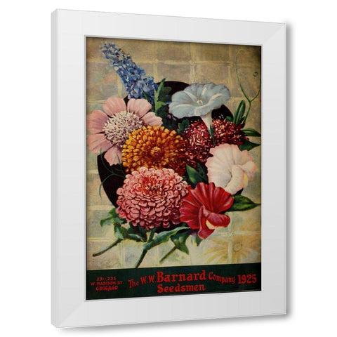 barnardsseedsbul1925_bouquet White Modern Wood Framed Art Print by Vintage Apple Collection