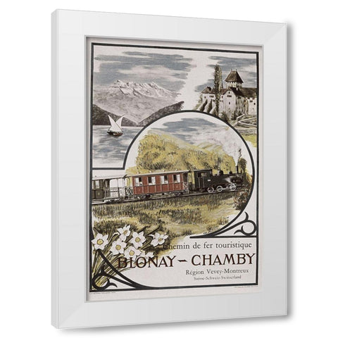 blonay_chamby White Modern Wood Framed Art Print by Vintage Apple Collection