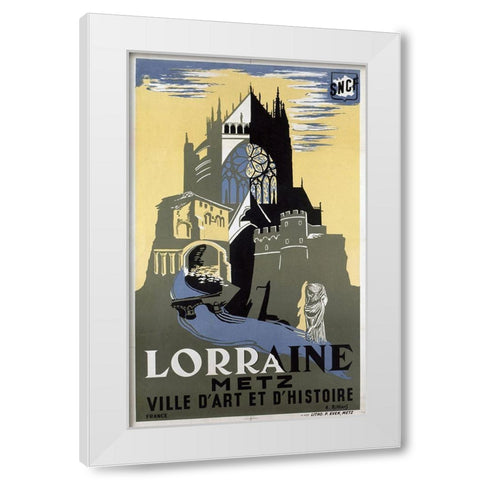 lorraine_metz White Modern Wood Framed Art Print by Vintage Apple Collection