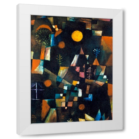 klee_fullmoon White Modern Wood Framed Art Print by Vintage Apple Collection