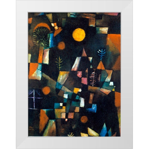 klee_fullmoon White Modern Wood Framed Art Print by Vintage Apple Collection