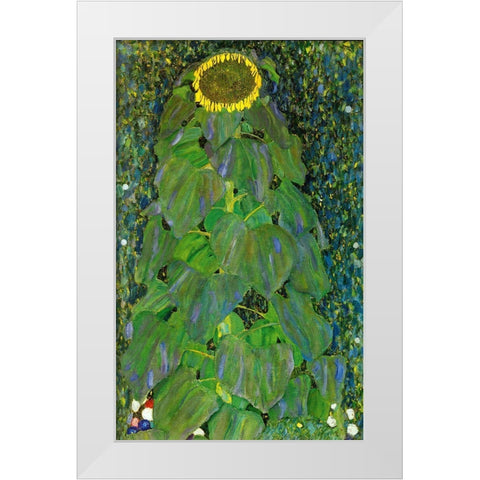 klimt_thesunflower_archival White Modern Wood Framed Art Print by Vintage Apple Collection