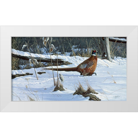 Fenceline Strut White Modern Wood Framed Art Print by Goebel, Wilhelm