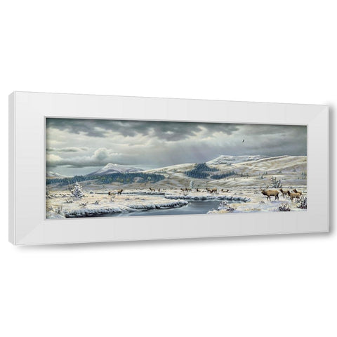 September Snow White Modern Wood Framed Art Print by Goebel, Wilhelm