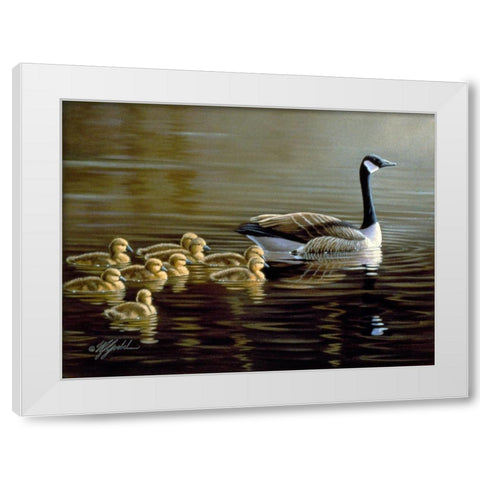 Leading The Way White Modern Wood Framed Art Print by Goebel, Wilhelm