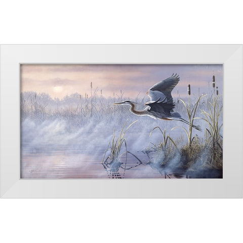 Rising Marsh White Modern Wood Framed Art Print by Goebel, Wilhelm