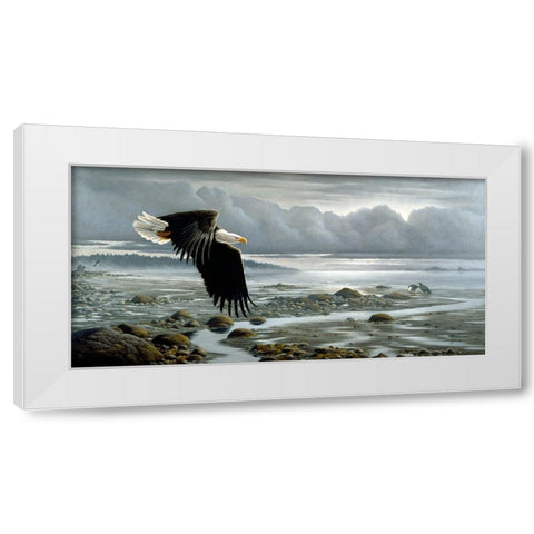 Lowtide - Bald Eagle White Modern Wood Framed Art Print by Goebel, Wilhelm