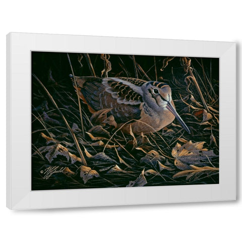 Timberdoodle White Modern Wood Framed Art Print by Goebel, Wilhelm