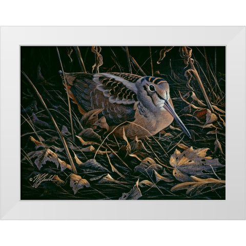 Timberdoodle White Modern Wood Framed Art Print by Goebel, Wilhelm