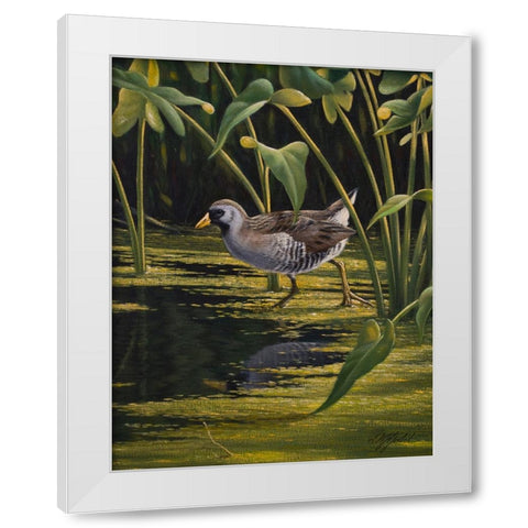 Sora Rail White Modern Wood Framed Art Print by Goebel, Wilhelm