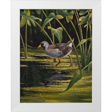 Sora Rail White Modern Wood Framed Art Print by Goebel, Wilhelm