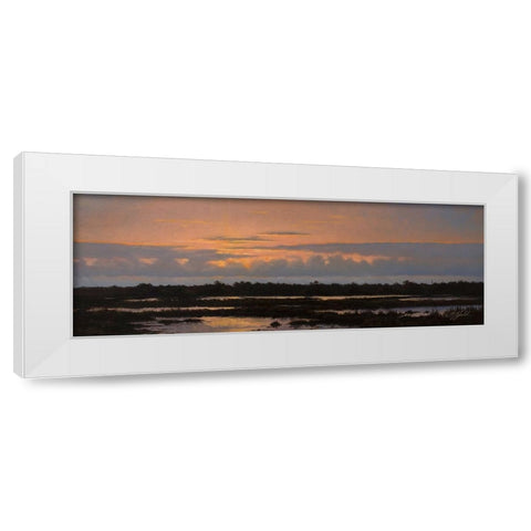 Assateague Sunset 2 White Modern Wood Framed Art Print by Goebel, Wilhelm