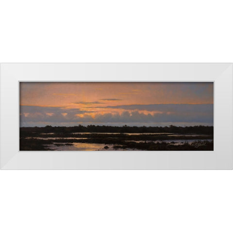 Assateague Sunset 2 White Modern Wood Framed Art Print by Goebel, Wilhelm