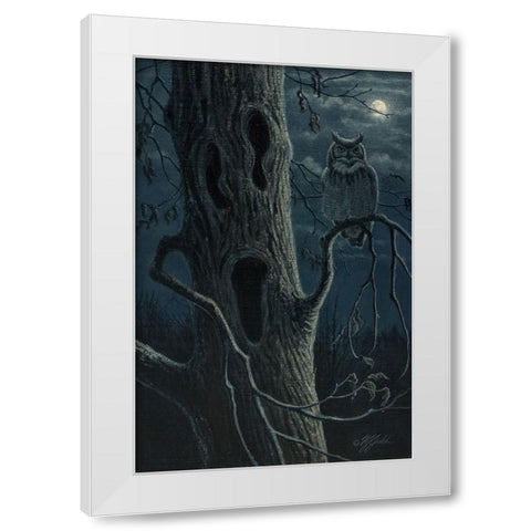 Boo Tree White Modern Wood Framed Art Print by Goebel, Wilhelm