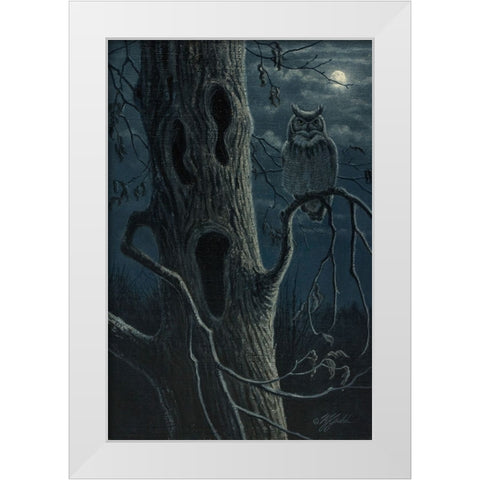 Boo Tree White Modern Wood Framed Art Print by Goebel, Wilhelm