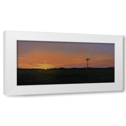Days End White Modern Wood Framed Art Print by Goebel, Wilhelm
