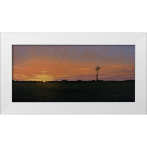 Days End White Modern Wood Framed Art Print by Goebel, Wilhelm