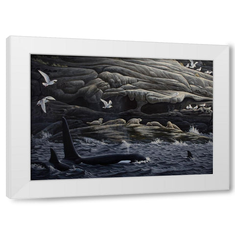 Gabriola Island Gathering White Modern Wood Framed Art Print by Goebel, Wilhelm
