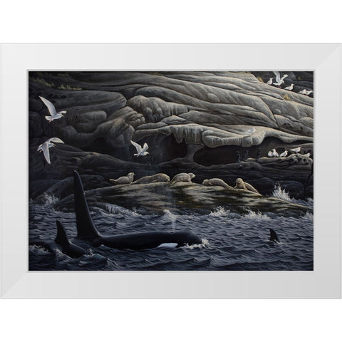 Gabriola Island Gathering White Modern Wood Framed Art Print by Goebel, Wilhelm
