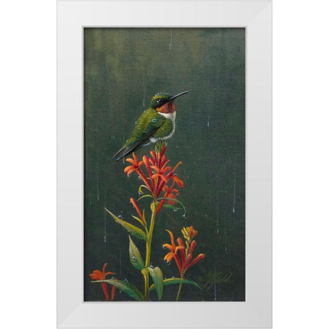 Ruby Throne White Modern Wood Framed Art Print by Goebel, Wilhelm