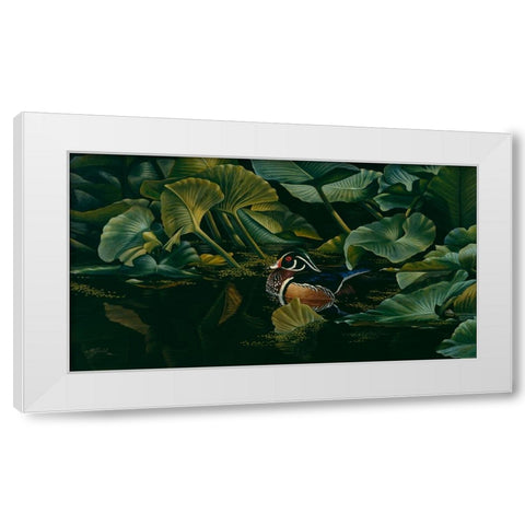 Quiet Times White Modern Wood Framed Art Print by Goebel, Wilhelm