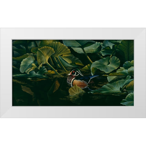 Quiet Times White Modern Wood Framed Art Print by Goebel, Wilhelm