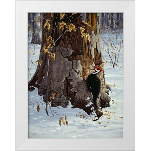 Working The Base White Modern Wood Framed Art Print by Goebel, Wilhelm