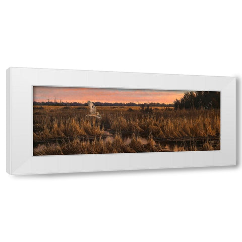 Evening Rounds White Modern Wood Framed Art Print by Goebel, Wilhelm