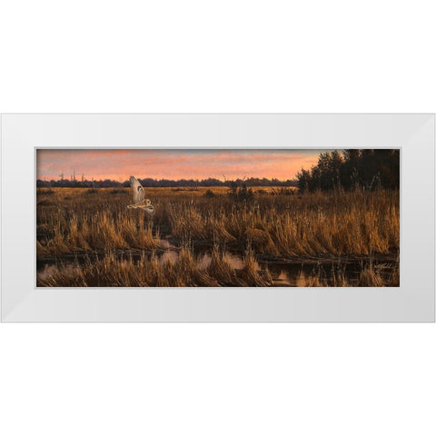 Evening Rounds White Modern Wood Framed Art Print by Goebel, Wilhelm