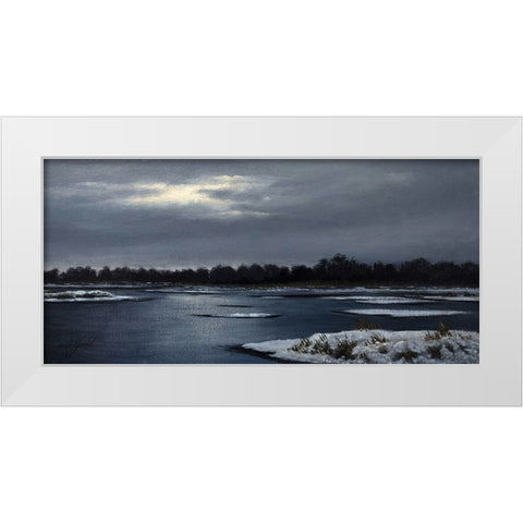 Frozen Marsh White Modern Wood Framed Art Print by Goebel, Wilhelm