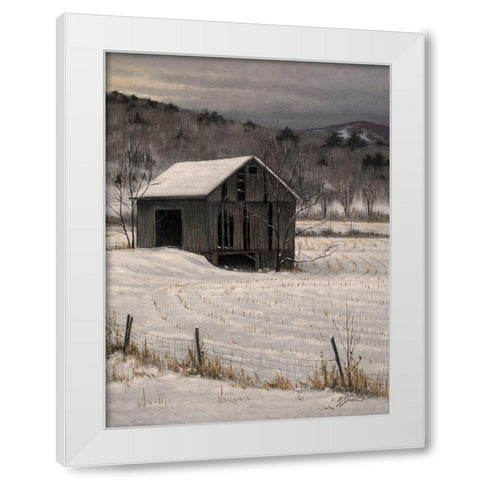 Roadside Barn White Modern Wood Framed Art Print by Goebel, Wilhelm