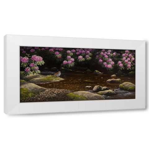 Spring Run White Modern Wood Framed Art Print by Goebel, Wilhelm