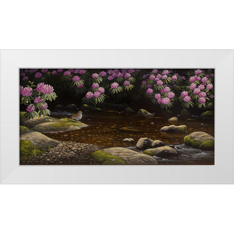 Spring Run White Modern Wood Framed Art Print by Goebel, Wilhelm