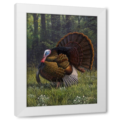 Spring Strut White Modern Wood Framed Art Print by Goebel, Wilhelm
