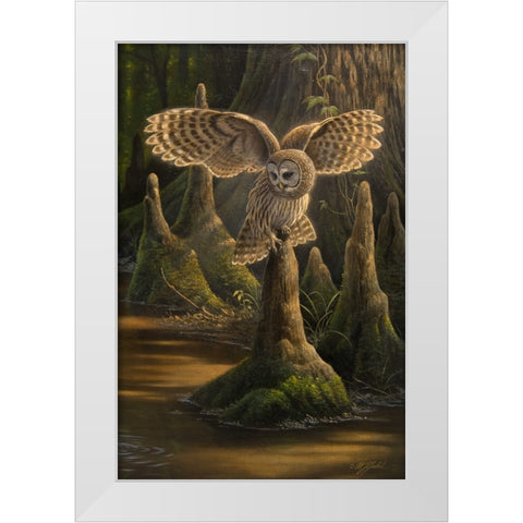 Translucence White Modern Wood Framed Art Print by Goebel, Wilhelm