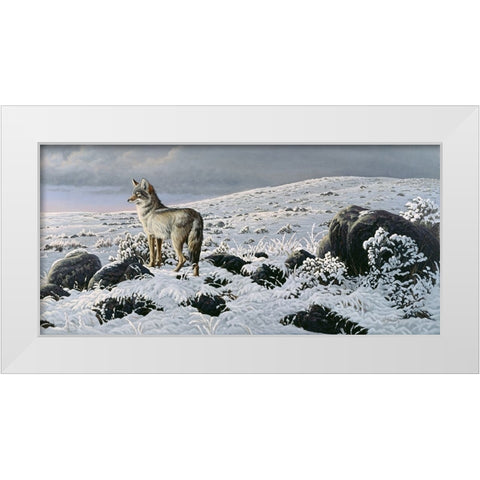 Open Country - Coyote White Modern Wood Framed Art Print by Goebel, Wilhelm