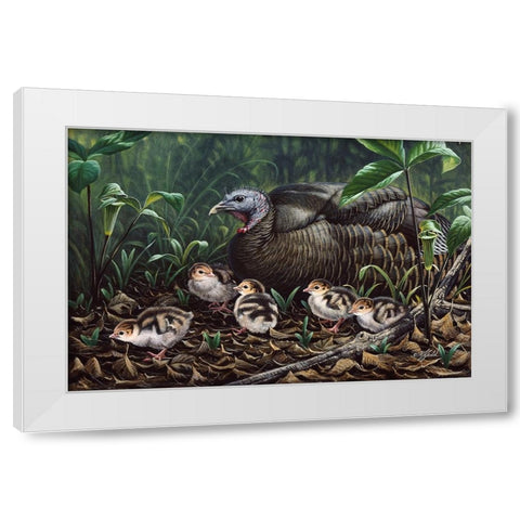 Fruits Of Labor White Modern Wood Framed Art Print by Goebel, Wilhelm