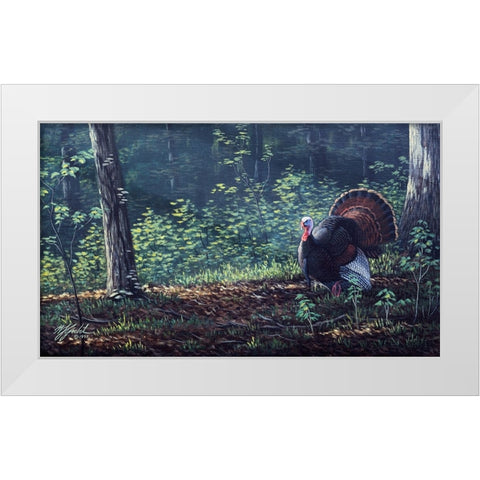 June Strut White Modern Wood Framed Art Print by Goebel, Wilhelm